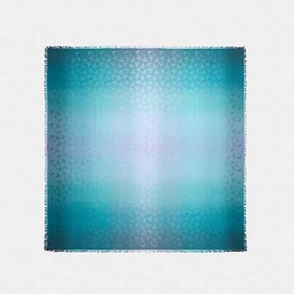 Coach Ombré Teal / Turquoise Scarf
